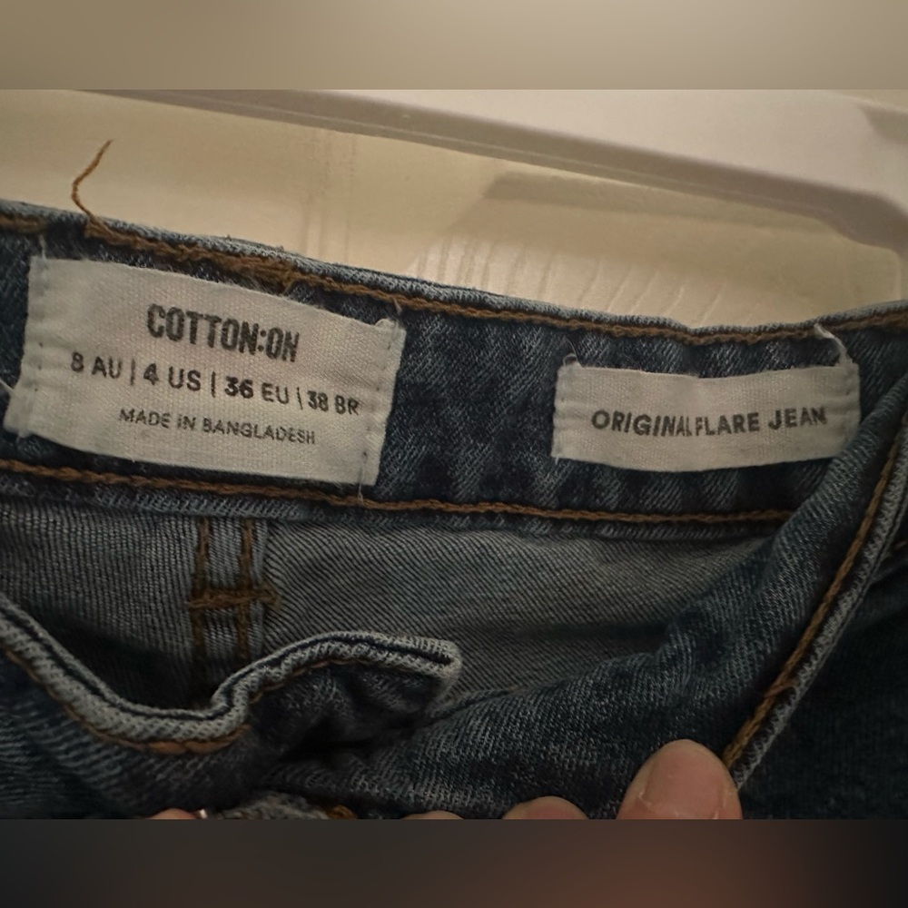 Cotton On Dark Blue Flare Jeans - Picture 2 of 4